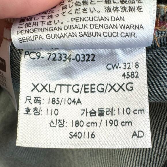 Levi Strauss Dark Wash Cotton Stretch Trucker Jacket Men's Size XXL - Picture 11 of 11